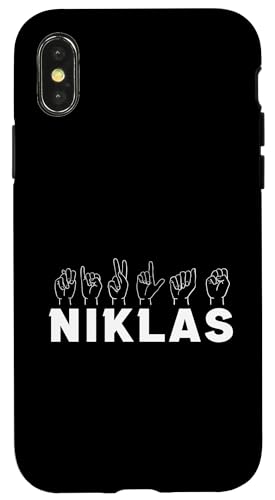 Gebärdensprache Niklas Hülle für iPhone X/XS von Vorname Niklas