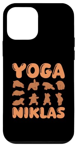 Katze Yoga Niklas Hülle für iPhone 12 mini von Vorname Niklas