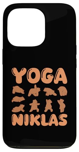 Katze Yoga Niklas Hülle für iPhone 13 Pro von Vorname Niklas