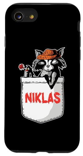 Waschbär Niklas Hülle für iPhone SE (2020) / 7 / 8 von Vorname Niklas