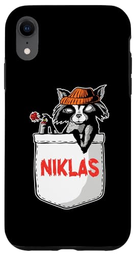 Waschbär Niklas Hülle für iPhone XR von Vorname Niklas