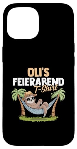 Faultier Oliver Hülle für iPhone 15 von Vorname Oliver Oli