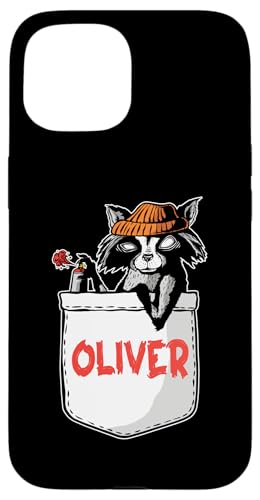 Waschbär Oliver Hülle für iPhone 15 von Vorname Oliver Oli