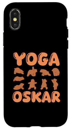 Katze Yoga Oskar Hülle für iPhone X/XS von Vorname Oskar