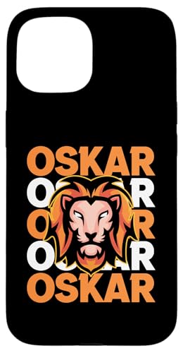 Löwe Oskar Hülle für iPhone 15 von Vorname Oskar