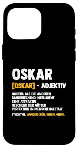 Oskar Hülle für iPhone 16 Pro Max von Vorname Oskar