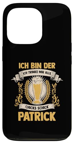 Bier Bierliebhaber Saufen Feiern Patrick Hülle für iPhone 13 Pro von Vorname Patrick