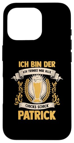 Bier Bierliebhaber Saufen Feiern Patrick Hülle für iPhone 16 Pro von Vorname Patrick