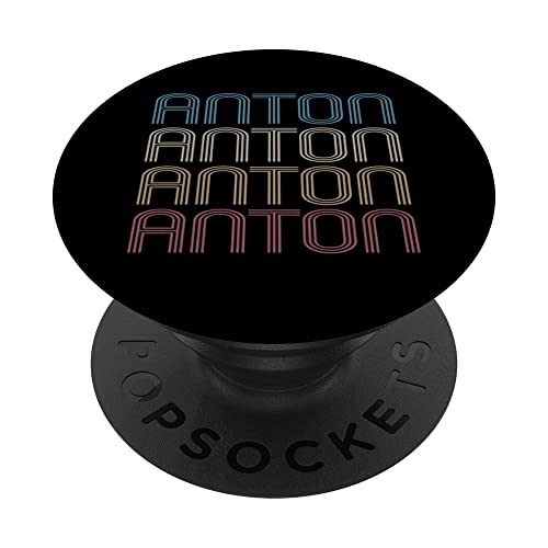 Anton Vorname I Stolz Vintage I Anton Name PopSockets mit austauschbarem PopGrip von Vorname Retro I Jungs & Männer I Mädchen & Frauen