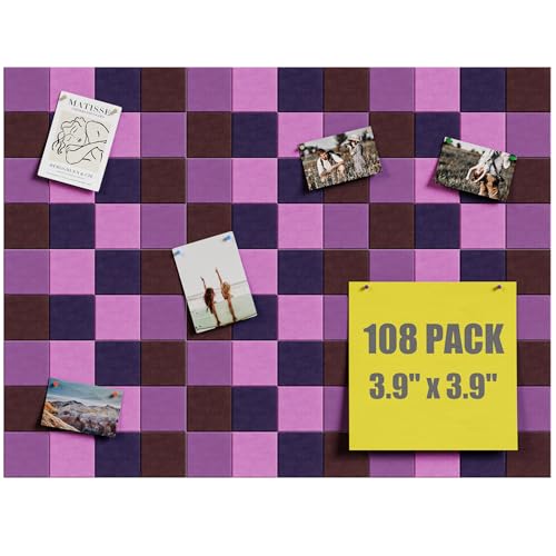 Vorshape 108 Stück große Korktafel, quadratische Filz-Wandfliesen, 104 x 104 cm, dekorative Pinnwand, Wand-Organizer für Zuhause, Büro, Schule, Rosa, sortiert Vorshape 108 Stück große Korktafel, quadratische Filz-Wandfliesen, 104 x 104 cm, dekorative Pinnwand, Wand-Organizer für Zuhause, Büro, Schule, Rosa, sortiert von Vorshape