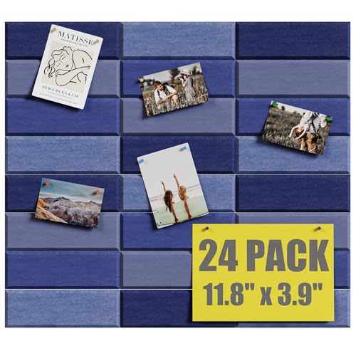 Vorshape 24 Stück große Korktafel, Filz-Wandfliesen, 91,4 x 81,3 cm, dekorative Pinnwand, Wand-Organizer für Zuhause, Büro, Schule, Blau sortiert Vorshape 24 Stück große Korktafel, Filz-Wandfliesen, 91,4 x 81,3 cm, dekorative Pinnwand, Wand-Organizer für Zuhause, Büro, Schule, Blau sortiert von Vorshape