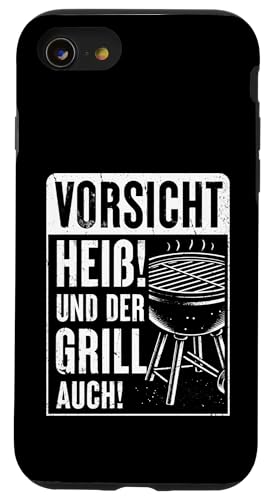 Vorsicht Heiß Und Der Grill Auch Grillparty Grillliebhaber Hülle für iPhone SE (2020) / 7 / 8 von Vorsicht Heiß Und Der Grill Auch BBQ Spruch Hobby