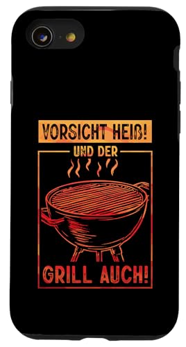 Vorsicht Heiß Und Der Grill Auch Grillparty Grillliebhaber Hülle für iPhone SE (2020) / 7 / 8 von Vorsicht Heiß Und Der Grill Auch BBQ Spruch Hobby