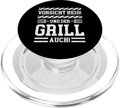 Vorsicht Heiß Und Der Grill Auch Grillparty Grillliebhaber PopSockets PopGrip für MagSafe Vorsicht Heiß Und Der Grill Auch Grillparty Grillliebhaber PopSockets PopGrip für MagSafe von Vorsicht Heiß Und Der Grill Auch BBQ Spruch Hobby