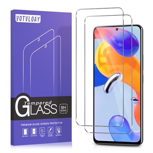 Votvloay 2* Panzer Schutz Glas für Xiaomi Redmi Note 11 Pro 4G/5G 2022 6.67" 9H Härte Schutzfolie,Anti-Kratzen,Ultra-Klar Displayschutzfolie,Full Screen Schutzglas Ultrabeständig Bläschenfrei,Clear von Votvloay