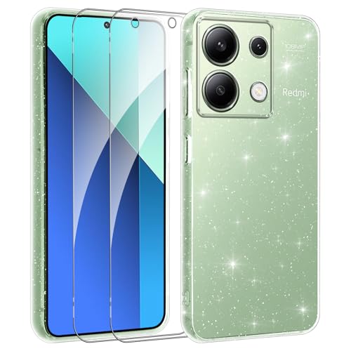 Votvloay Glitzer Hülle für Xiaomi Redmi Note 13 4G 6.67"mit 2 Stück Schutzfolie Schutzglas,Aesthetic Luxuriöse Mädchen Klare Handyhülle,Weich TPU Stoßfeste Schutzhülle für Redmi Note 13,Transparent Votvloay Glitzer Hülle für Xiaomi Redmi Note 13 4G 6.67"mit 2 Stück Schutzfolie Schutzglas,Aesthetic Luxuriöse Mädchen Klare Handyhülle,Weich TPU Stoßfeste Schutzhülle für Redmi Note 13,Transparent von Votvloay