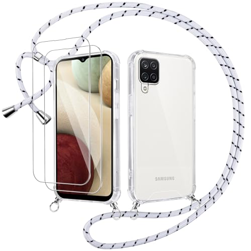 Votvloay Handykette Handyhülle für Samsung Galaxy S21 5G 6,2" Hülle mit Band - mit 2 x Schutzfolie,Transparent Case mit Kordel zum Umhängen,Weich Silikon TPU Stoßfest Schutzhülle für Samsung S21,Weiß Votvloay Handykette Handyhülle für Samsung Galaxy S21 5G 6,2" Hülle mit Band - mit 2 x Schutzfolie,Transparent Case mit Kordel zum Umhängen,Weich Silikon TPU Stoßfest Schutzhülle für Samsung S21,Weiß von Votvloay
