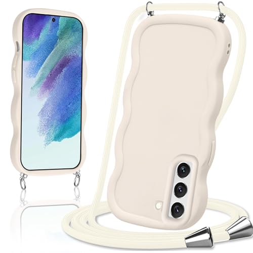 Votvloay Handykette für Samsung Galaxy S21 FE 5G Hülle mit Band Handyhülle mit Schnur zum Umhängen,weiche Silikon Necklace Schutzhülle mit Abnehmbar Kordel,Wellen Lockige Form Stoßfest Case,Beige Votvloay Handykette für Samsung Galaxy S21 FE 5G Hülle mit Band Handyhülle mit Schnur zum Umhängen,weiche Silikon Necklace Schutzhülle mit Abnehmbar Kordel,Wellen Lockige Form Stoßfest Case,Beige von Votvloay