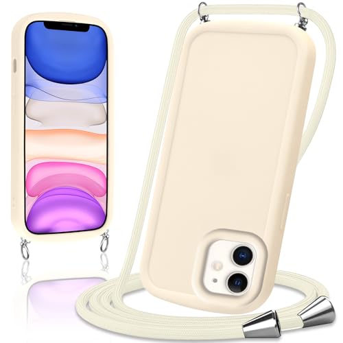 Votvloay Handykette für iPhone 11 6,1" Hülle mit Band Handyhülle mit Schnur zum Umhängen,weiche Silikon TPU Necklace Schutzhülle mit Abnehmbar Kordel Stoßfest Case Cover für iPhone 11,Beige Votvloay Handykette für iPhone 11 6,1" Hülle mit Band Handyhülle mit Schnur zum Umhängen,weiche Silikon TPU Necklace Schutzhülle mit Abnehmbar Kordel Stoßfest Case Cover für iPhone 11,Beige von Votvloay