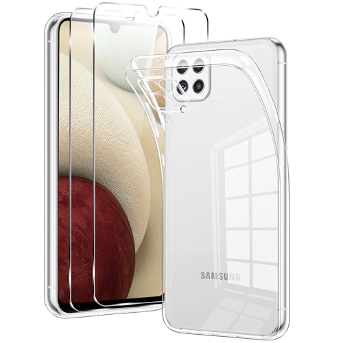 Votvloay für Samsung Galaxy A12 / M12 Hülle Durchsichtig mit 2 Stück Schutzfolie, Transparent Handyhülle Panzer Schutz Glas, Schutzhülle Silikon TPU Gel Case Cover Schutzglas für Samsung A12 4G 6,5“ Votvloay für Samsung Galaxy A12 / M12 Hülle Durchsichtig mit 2 Stück Schutzfolie, Transparent Handyhülle Panzer Schutz Glas, Schutzhülle Silikon TPU Gel Case Cover Schutzglas für Samsung A12 4G 6,5“ von Votvloay