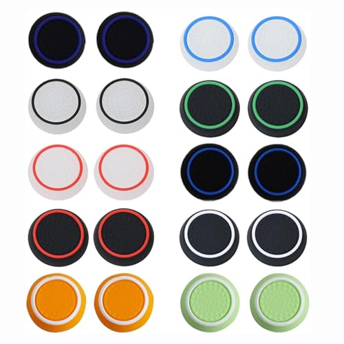 20 Stück Thumbstick Kappen, Joystick Kappen für PS5 Controller Sticks Grips, Silikon Convex Thumb Grip Caps Set für PS4, Controller Zubehör für Xbox One Series, Schutzzubehör Kappen für Gamepads 20 Stück Thumbstick Kappen, Joystick Kappen für PS5 Controller Sticks Grips, Silikon Convex Thumb Grip Caps Set für PS4, Controller Zubehör für Xbox One Series, Schutzzubehör Kappen für Gamepads von Votvlog
