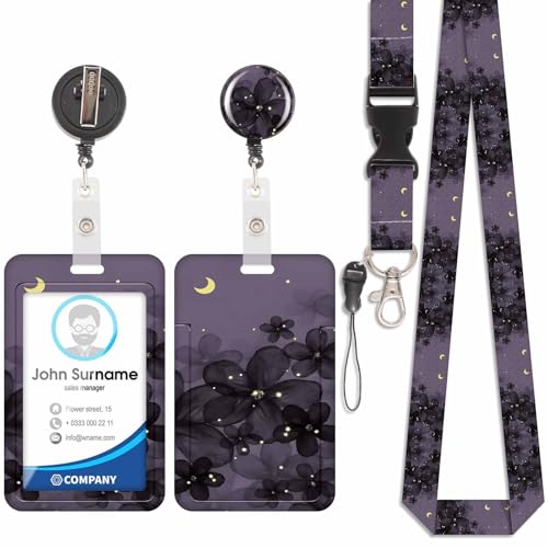 Niedlicher floraler Kartenhalter, ID-Kartenhalter, abnehmbares Schlüsselband mit einziehbarem Clip für Schlüsselanhänger, Visitenkarten, Türkarten, ID-Karten, etc. Niedlicher floraler Kartenhalter, ID-Kartenhalter, abnehmbares Schlüsselband mit einziehbarem Clip für Schlüsselanhänger, Visitenkarten, Türkarten, ID-Karten, etc. von Votvlog