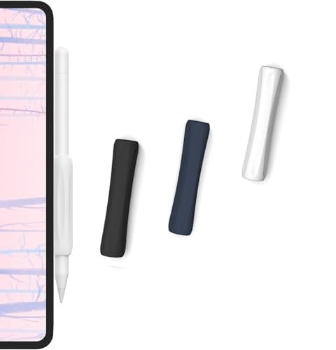 Votvlog 3 Stück Silikon Schutzhülle Griff Ärmelzubehör, Silikon Griff Compatible with Apple Pencil 1.und 2.Gen, Pencil Schutzhülle Zubehör Ergonomisches Ärmelzubehör Hülse (Weiß, Marineblau, Schwarz) Votvlog 3 Stück Silikon Schutzhülle Griff Ärmelzubehör, Silikon Griff Compatible with Apple Pencil 1.und 2.Gen, Pencil Schutzhülle Zubehör Ergonomisches Ärmelzubehör Hülse (Weiß, Marineblau, Schwarz) von Votvlog