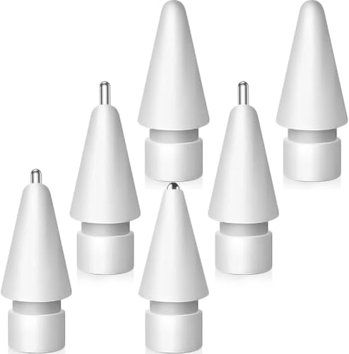 Votvlog 6 Spitzen für Apple Pencil, Hochempfindliche Ersatzspitzen Spitze für Apple Pencil 2. Generation/ 1. Generation, Hochsensibel Präziser Ersatzspitzen, iPencil Nib Tip für Apple iPad Pencil (C) von Votvlog