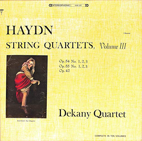 Haydn: String Quartets Vol. III; op. 54 No. 1,2,3; op. 55 No. 1,2,3; op. 42 - SVBX 559 - Vinyl Box von Vox