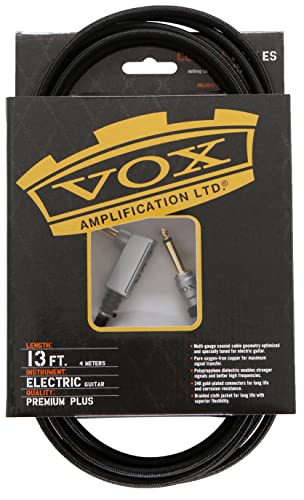 VOX Instrumentenkabel, für E-Gitarre, Class A, doppelt geschirmt, 4m, schwarz von Vox