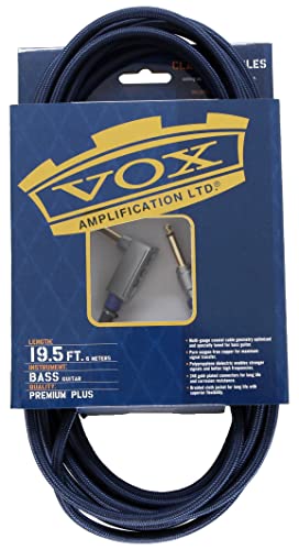 VOX Prof. Bassgitarrenkabel 6m, schwarz, vergoldete Klinkenstecker von Vox