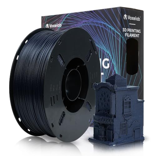 VOXELAB ASA CF Filament 1.75mm, Hochwertiges 3D Drucker Filament ASA CF, Gute Haftung für 3D Druck, Vakuumverpackung, Ordentliche Spule, Präzise Maßgenauigkeit +/- 0.02 mm,1kg (2.2lbs) Midnight Blue von Voxelab
