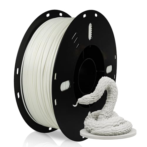 VOXELAB PLA 3D-Drucker-Filament, Maßgenauigkeit +/- 0,02 mm, 1 kg Spule (1,0 kg), 1,75 mm, passend für die meisten FDM-Drucker, Weiß von Voxelab