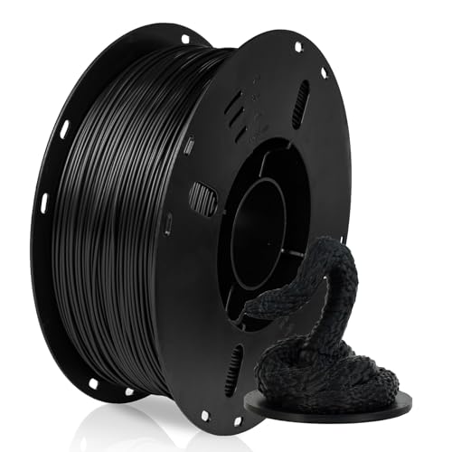 VOXELAB PLA 3D-Drucker-Filament, Maßgenauigkeit +/- 0,02 mm, 1 kg Spule (1,0 kg), 1,75 mm, passend für die meisten FDM-Drucker, schwarz von Voxelab