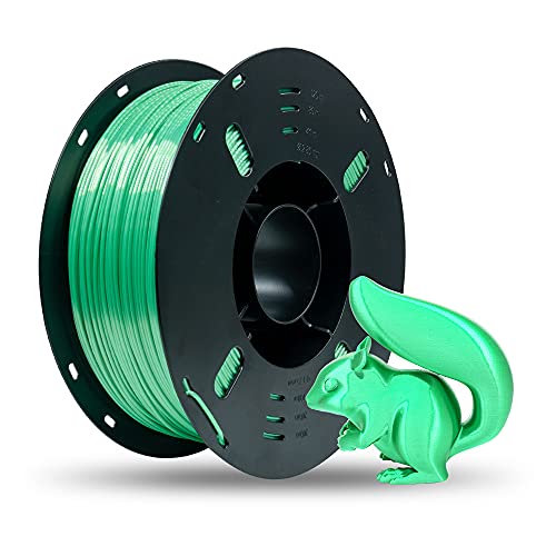 VOXELAB Silk PLA Filament 1.75mm, Hochwertiges 3D Drucker Filament Silk PLA, Gute Haftung für 3D Druck, Vakuumverpackung, Ordentliche Spule, Präzise Maßgenauigkeit +/- 0.02 mm, 1kg (2.2lbs) Hellgrün von Voxelab