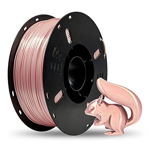 VOXELAB Silk PLA Filament 1.75mm, Hochwertiges 3D Drucker Filament Silk PLA, Gute Haftung für 3D Druck, Vakuumverpackung, Ordentliche Spule, Präzise Maßgenauigkeit +/- 0.02 mm, 1kg (2.2lbs) Haut von Voxelab