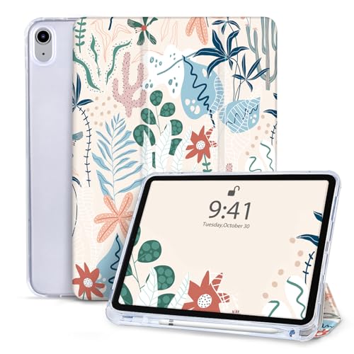 Vozehui 10.9 Zoll Hülle für iPad 10 Generation 2022 mit Bleistifthalter, Tri-Fold Ständer Schlanke Leichte Schutzhülle, Intelligente Automatische Weckfunktion von Vozehui