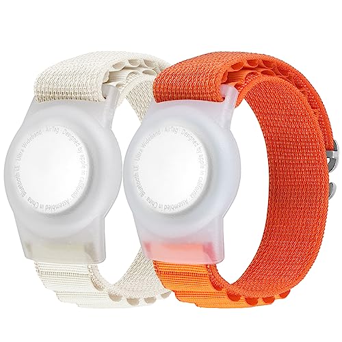 Vozehui 2 Stück AirTag Armband für Kinder Erwachsene, AirTag Halter mit Elastischem Armband, Verstellbares Anti-Lost Uhrenarmband GPS Tracker für Kleinkinder, Kinder Männer Frauen von Vozehui