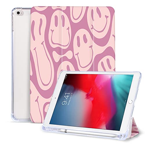 Vozehui 9.7 Zoll Hülle für iPad 6/5 Generation Fall mit Bleistifthalter, Schöne Erdbeere Tri-fold Stand Schutzhülle mit Auto Sleep Wake für iPad Hülle 9.7 Zoll 2018/2017 von Vozehui