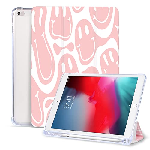 Vozehui 9.7 Zoll Hülle für iPad 6/5 Generation Fall mit Bleistifthalter, Schöne Erdbeere Tri-fold Stand Schutzhülle mit Auto Sleep Wake für iPad Hülle 9.7 Zoll 2018/2017 von Vozehui