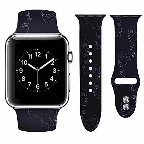 Vozehui Armband Kompatibel mit Apple Watch Armband 38mm 40mm 41mm für Damen Herren, Ersatz Sportband aus Weichem Silikon mit Marmormuster Kompatibel mit iWatch Serie SE 8 7 6 5 4 3 2 1 von Vozehui