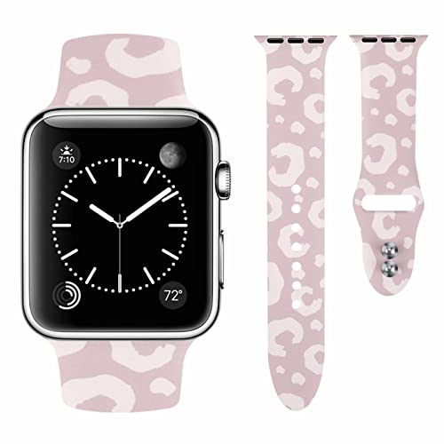 Vozehui Armband Kompatibel mit Apple Watch Armband 41mm 40mm 38mm für Damen Herren, Farbmalerei Muster Weiches Silikon Sport Ersatzarmband für iWatch Armband Serie SE 9 8 7 6 5 4 3 2 1 von Vozehui