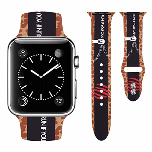 Vozehui Armband Kompatibel mit Apple Watch Armband 41mm 40mm 38mm für Damen Herren, Farbmalerei Muster Weiches Silikon Sport Ersatzarmband für iWatch Armband Serie SE 9 8 7 6 5 4 3 2 1 von Vozehui