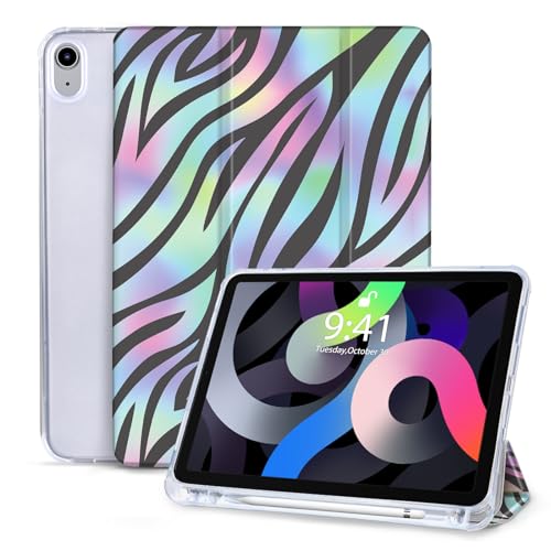 Vozehui Hülle für New iPad 10th Generation Hülle 2022, iPad 10.9 Zoll Hülle mit Bleistifthalter, Schutzhülle mit Trifold Stand für iPad 10th Auto Wake/Sleep, Zebra Druck von Vozehui