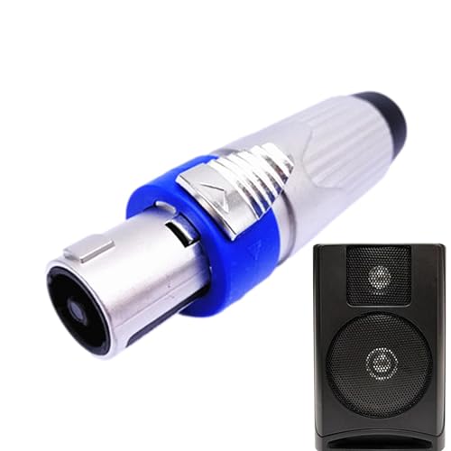 Vriusi Audio-Stecker-Adapter, Lautsprecher-Stecker mit Drehverschluss | 4-poliger Mikrofonkabel-Stecker | Mikrofon-Audio-Stecker, Klinken-Stereo-Stecker, Lautsprecher-Stecker, multifunktional zum Vriusi Audio-Stecker-Adapter, Lautsprecher-Stecker mit Drehverschluss | 4-poliger Mikrofonkabel-Stecker | Mikrofon-Audio-Stecker, Klinken-Stereo-Stecker, Lautsprecher-Stecker, multifunktional zum von Vriusi