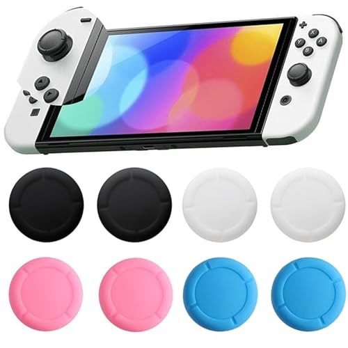 Vroxdrez Ersatzkappe für Controller Switch Joystick Kappen – Silikon Thumbsticks Schutzkappen für Switch/Lite, 3D Grips Caps Zubehör, rutschfestes Schutzzubehör Vier Farben (Vier Farben) von Vroxdrez