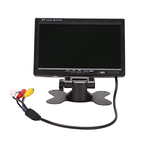 Vrttlkkfe 12V-24V 7 Zoll TFT LCD Farb HD Monitor für Auto CCTV RüCkfahr Kamera für Automobil Elektronik ZubehöR, schwarz von Vrttlkkfe