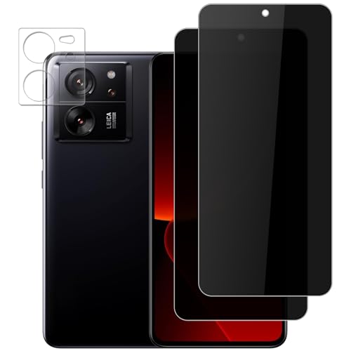 Vsjnk Anti-Spähen Screen Protector für Xiaomi Mi 13T / 13T Pro 5G mit 2 Stück Panzer Schutz Glas 1 X Kamera Panzerfolie 9H Tempered Glass,HD Displayschutzfolie,kompatible mit Xiaomi Mi 13T/13T Pro 5G Vsjnk Anti-Spähen Screen Protector für Xiaomi Mi 13T / 13T Pro 5G mit 2 Stück Panzer Schutz Glas 1 X Kamera Panzerfolie 9H Tempered Glass,HD Displayschutzfolie,kompatible mit Xiaomi Mi 13T/13T Pro 5G von Vsjnk