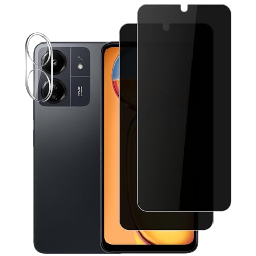 Vsjnk Anti-Spähen Screen Protector kompatible mit Xiaomi Redmi 13C 4G/Poco C65 mit 2 Stück Panzer Schutz Glas 1 X Kamera Panzerfolie 9H Tempered Glass,HD Displayschutzfolie,für Redmi 13C Vsjnk Anti-Spähen Screen Protector kompatible mit Xiaomi Redmi 13C 4G/Poco C65 mit 2 Stück Panzer Schutz Glas 1 X Kamera Panzerfolie 9H Tempered Glass,HD Displayschutzfolie,für Redmi 13C von Vsjnk