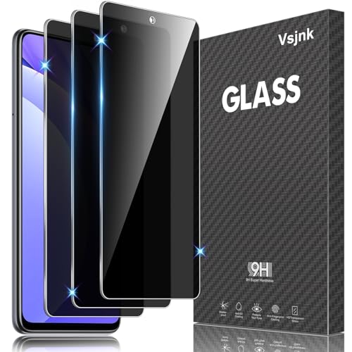 Vsjnk Anti-Spähen Sichtschutz für Xiaomi Mi 10T Lite 5G mit 3 Stück Privatsphäre Tempered Glass Folie 9H Panzer Schutz Glas HD Displayschutzfolie,kompatible mit Mi 10T Lite 5G von Vsjnk